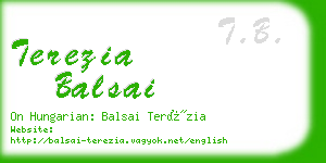 terezia balsai business card